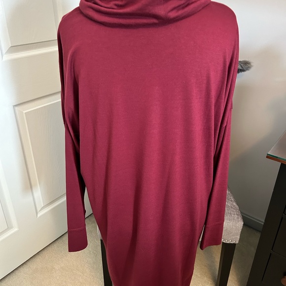 Burgundy Turtleneck Tunic by Sahalie - Picture 2 of 6